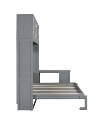 Queen Murphy Bed with Desk & Storage