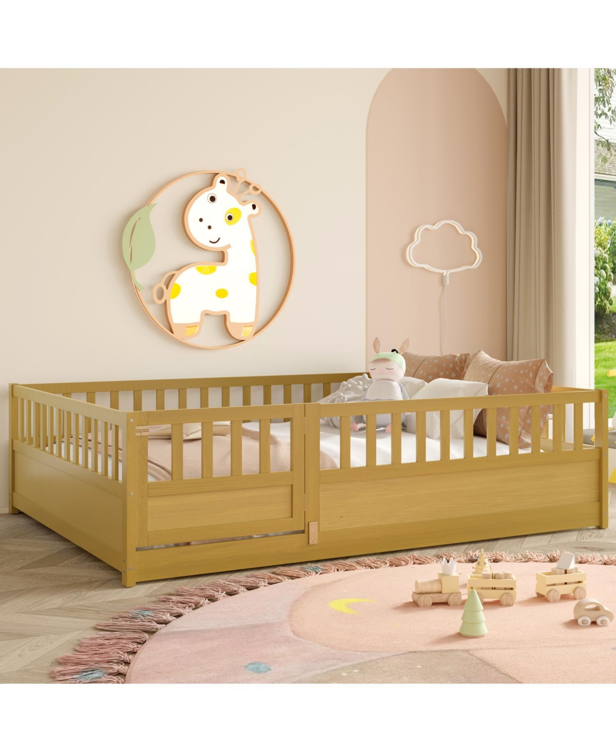 Streamdale Furniture Streamdale Floor Bed with High Security Barrier & Door