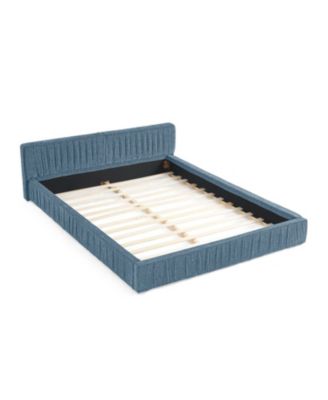 Queen Upholstered Platform Bed Frame with Headboard