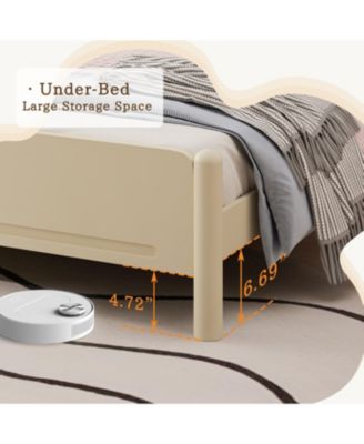 Streamdale Queen Size Wood Platform Bed Frame with Headboard and Wooden Slat Support