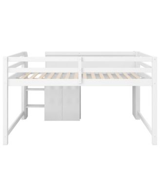 Streamdale Low Loft Bed with Desk, Storage, Bookcase & Whiteboard