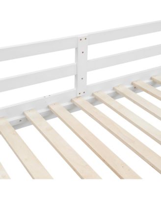 Wood Queen Size Bunk Bed with Ladder