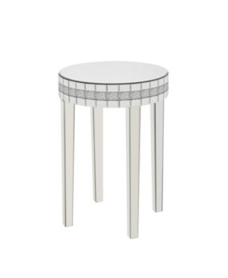  Round Mirror Breakfast Table, Diamond Pedestal, Bistro Style