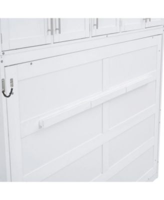 Queen Size Murphy Bed Wall Bed with Top Cabinets