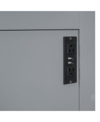 Queen Size Murphy Bed Wall Bed,Gray