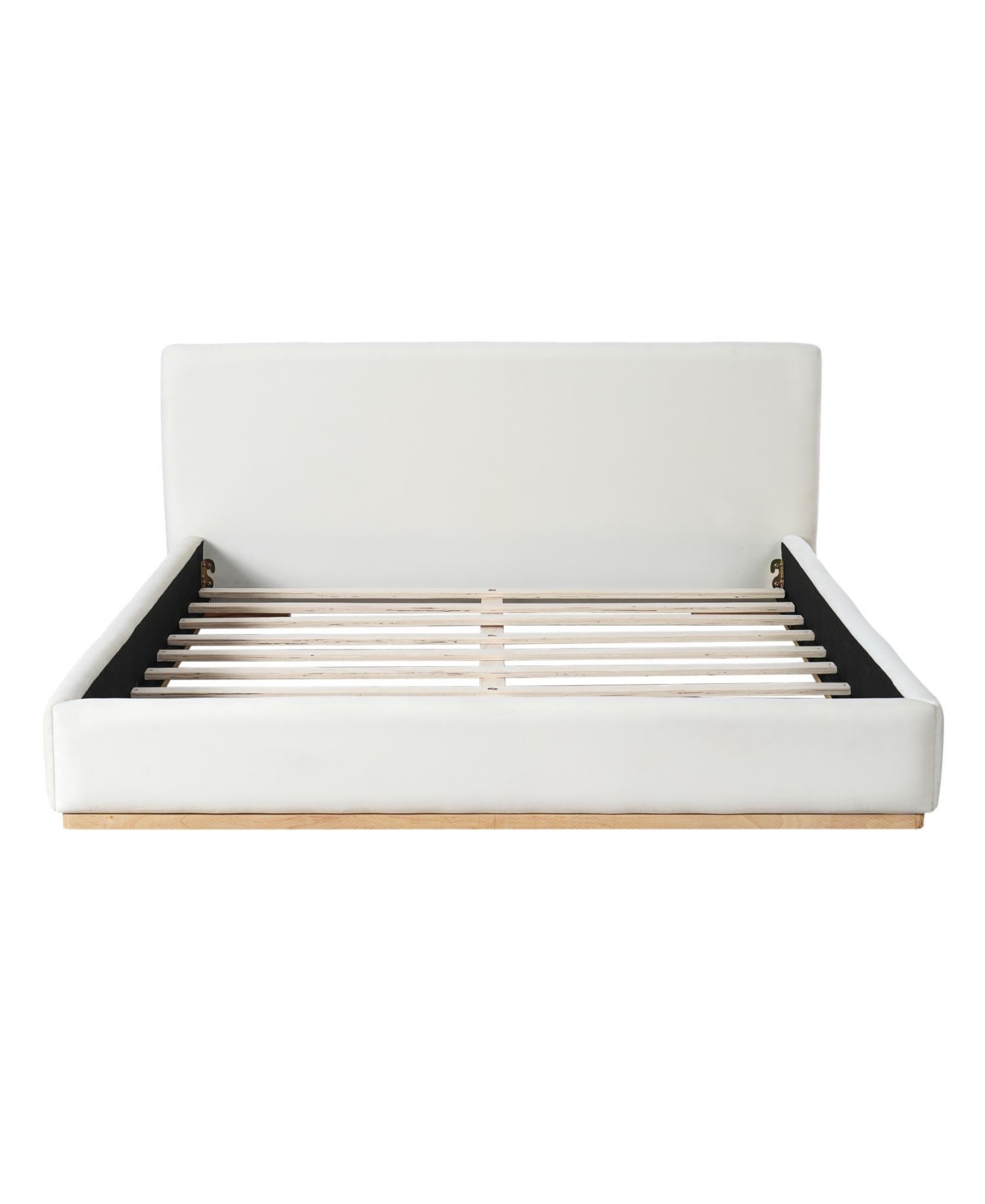 Streamdale Furniture Queen Bed with Solid Wood Frame in Elegant White Finish