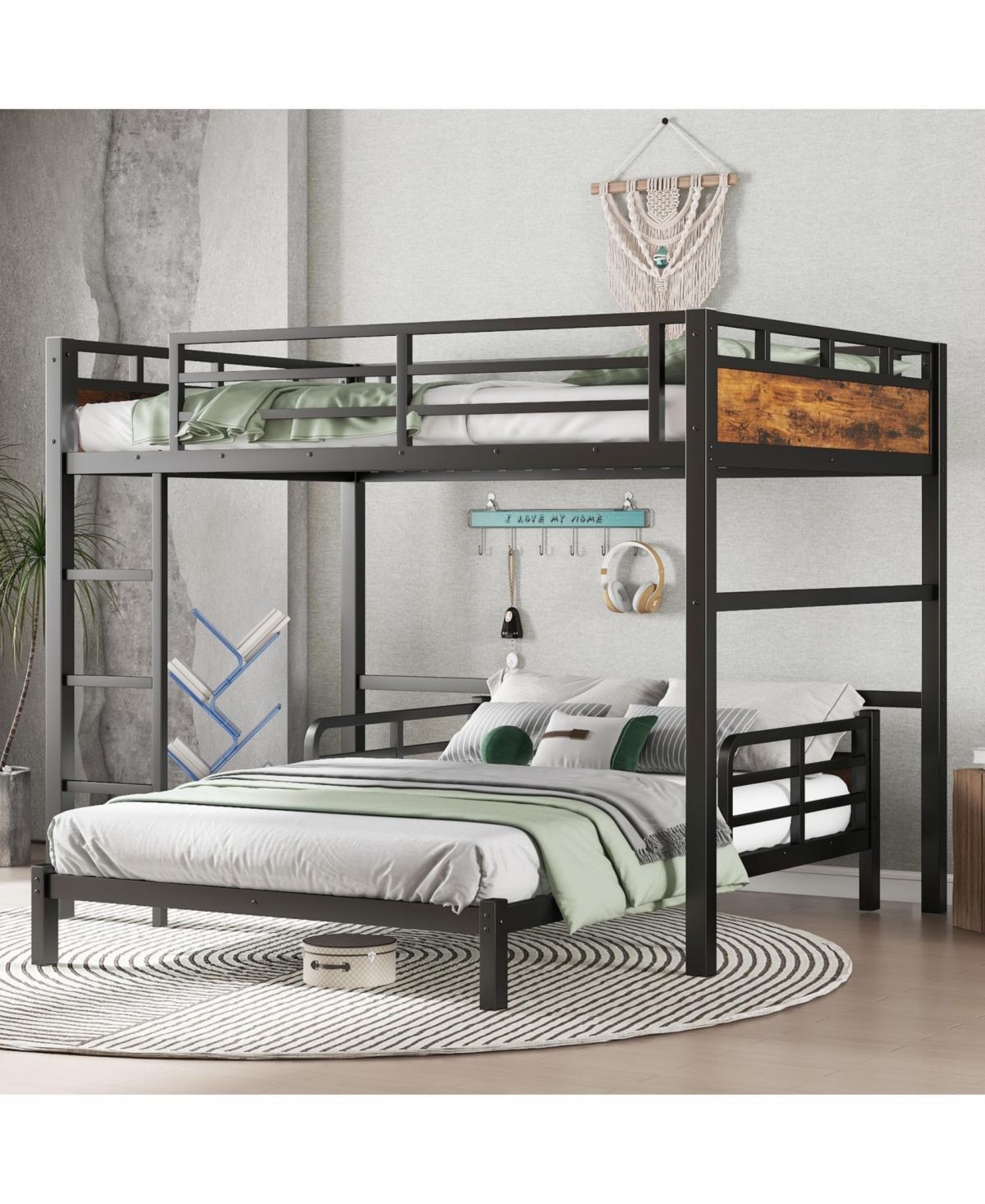 Streamdale Furniture Full Xl Bunk/Loft Bed - Vintage Wood