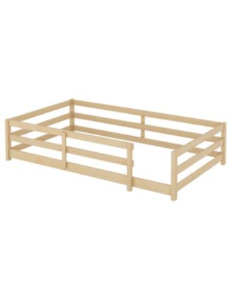 Floor Bed Montessori with Fence - Natural