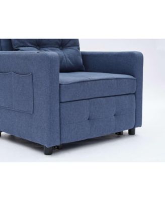 3-in-1 Convertible Sleeper Chair Bed - Linen