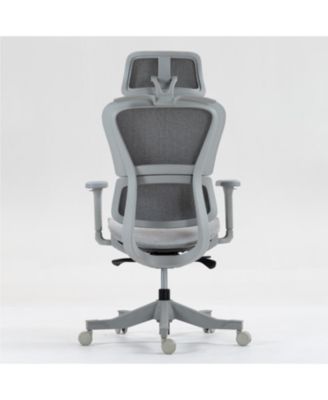 Ergonomic Mesh Office Chair- 4D Armrests, 360 Swivel, Silent Wheels