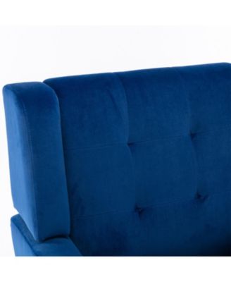  Velvet Accent Chair with Black Legs