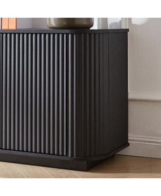 Sideboard Storage Cabinet TV Stand Black 64"W x 15"D x 24"H