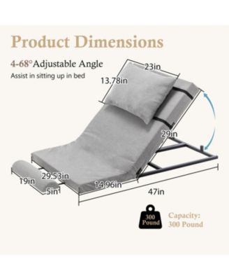 Electric Adjustable Bed Backrest - 300 lbs Capacity Lift Washable Fabric