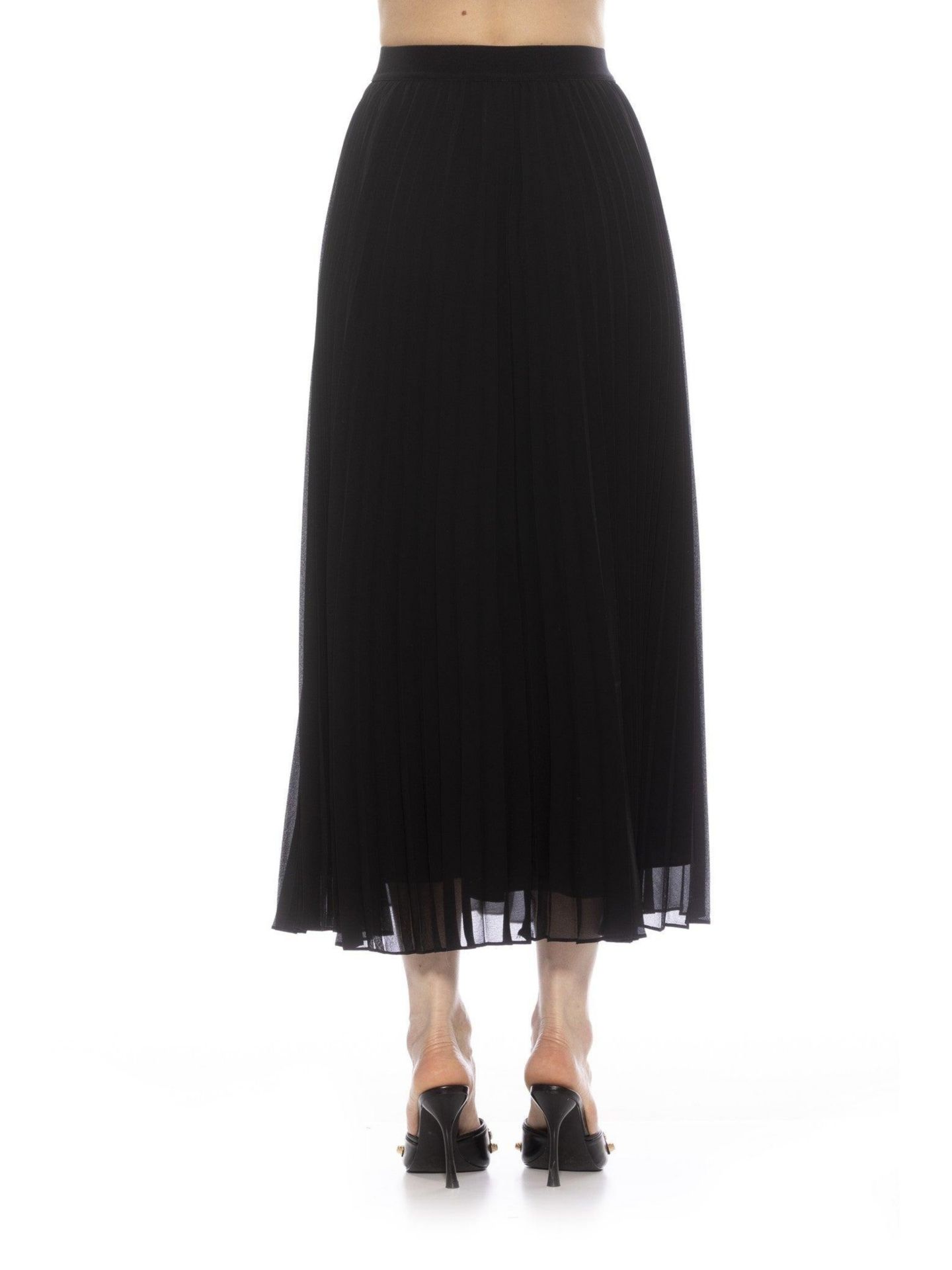 Женская юбка Alexia Admor Kesia Midi Pleated, цвет: Чёрный — фото 3