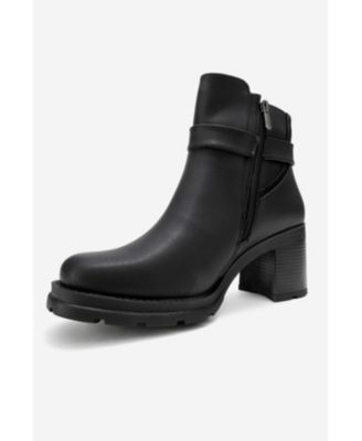 Women's Heile Buckle Block Heel Boot