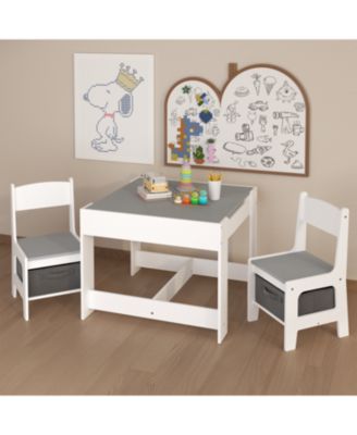  Kids 3-in-1 Activity Table & Chair Set with Storage