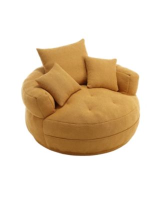 Chenille Sleeper Sofa Chair - Modern Fluffy Lounge Seat