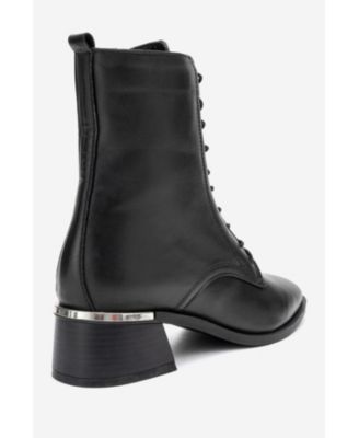 Avia Leather Block Heel Boot (Women)