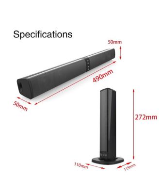 20W Detachable Sound Bar with Bluetooth 4.0, Converts to Dual Speakers for Immersive Audio