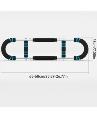 Spring Barbell for Home Use, 88lb Adjustable Resistance Arm, Chest & Back Trainer with Steel Spring and Comfort Foam Grips