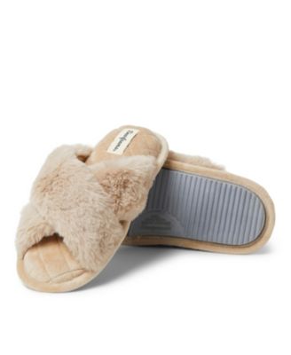 Women's Jessica Furry Crossband Slide Slipper