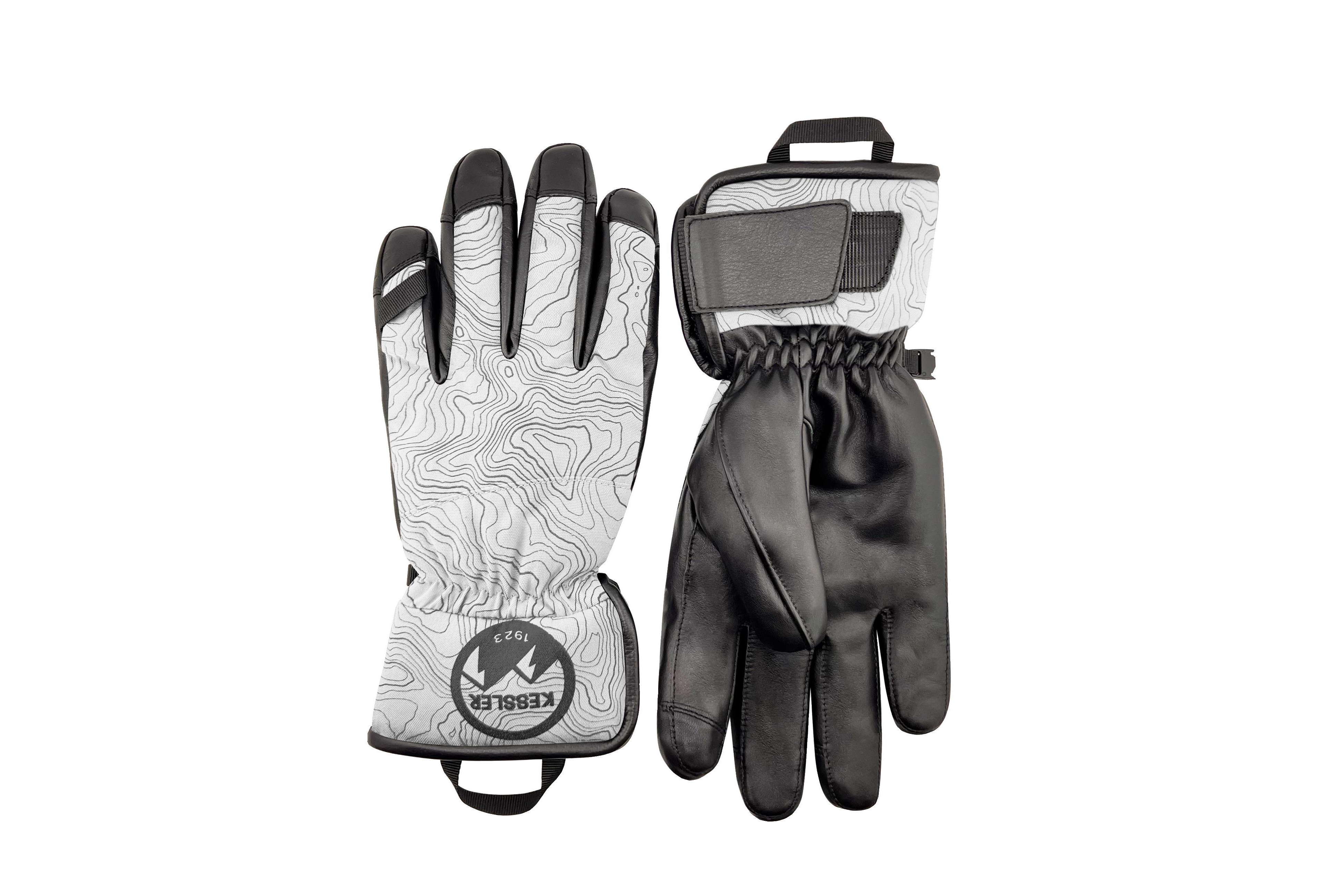 Kessler Men's Waterproof Leather Ergo Grip Snow Gloves