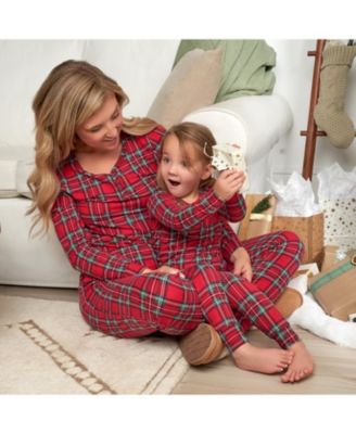 Girls Holiday Family Pajamas Neutral Two Piece Pajamas