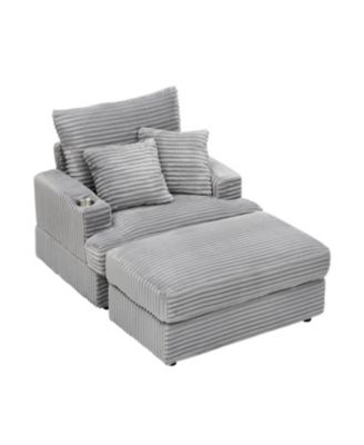 Streamdale Cozy 39" Spring Armchair & Ottoman Set