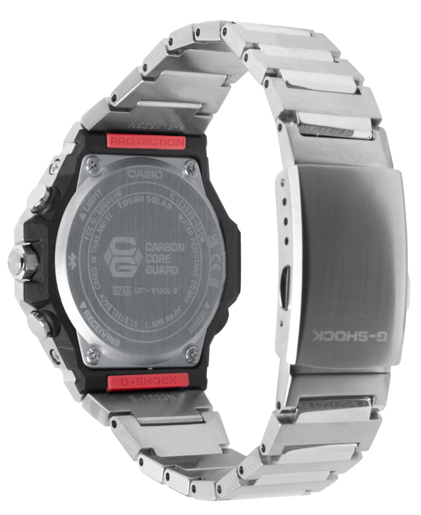 Мужские часы G-Shock Japanese Quartz Silver-Tone Stainless Steel Watch, 44.2mm — фото 3