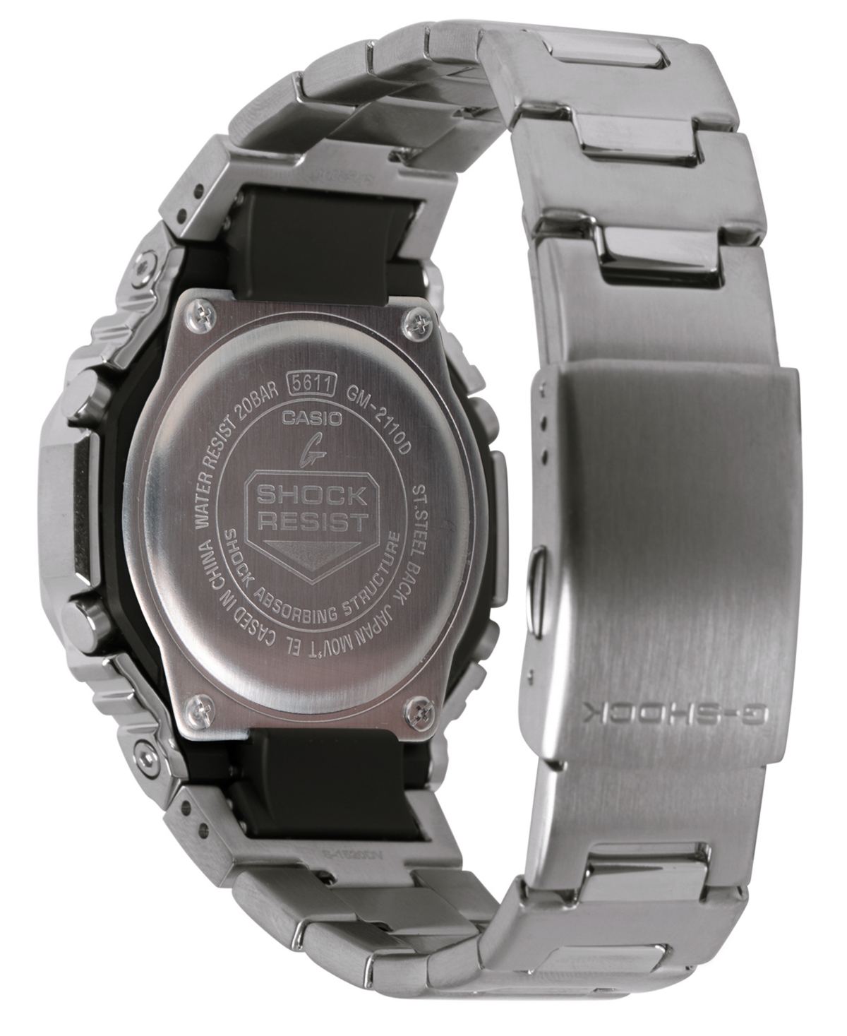 G-Shock Men's Japanese Quartz Silver-Tone Stainless Steel Watch, 44.4mm