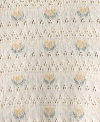 Baby Girls' Floral Round Neck Top and Diaper Cover, 2-Piece Set