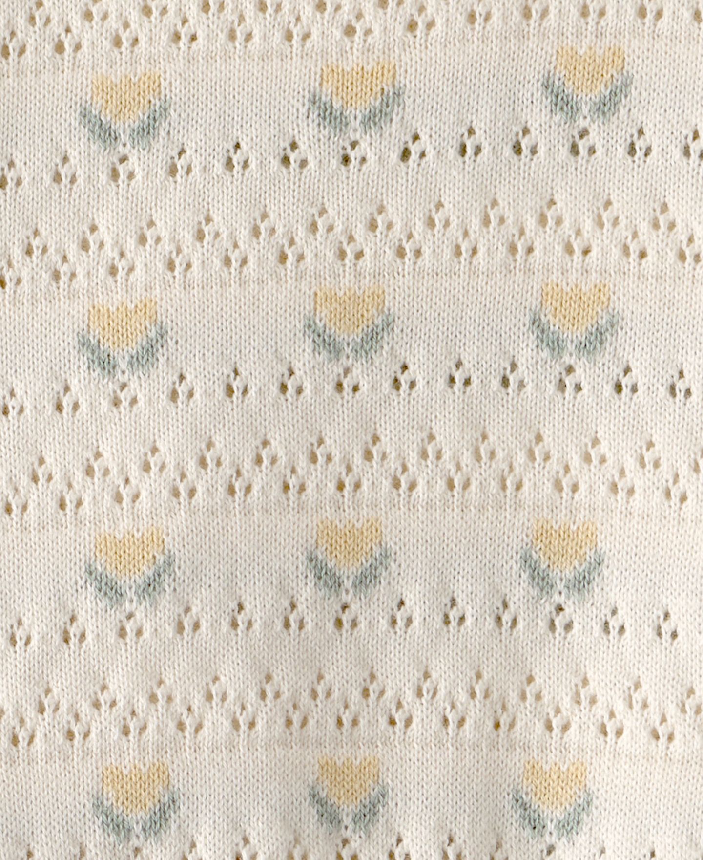 Комплект Carter's Organic Cotton Floral Round Neck Top and Diaper Cover, 2-Piece Set для девочек-малышей, цвет: Кремовый / Бежевый — фото 3
