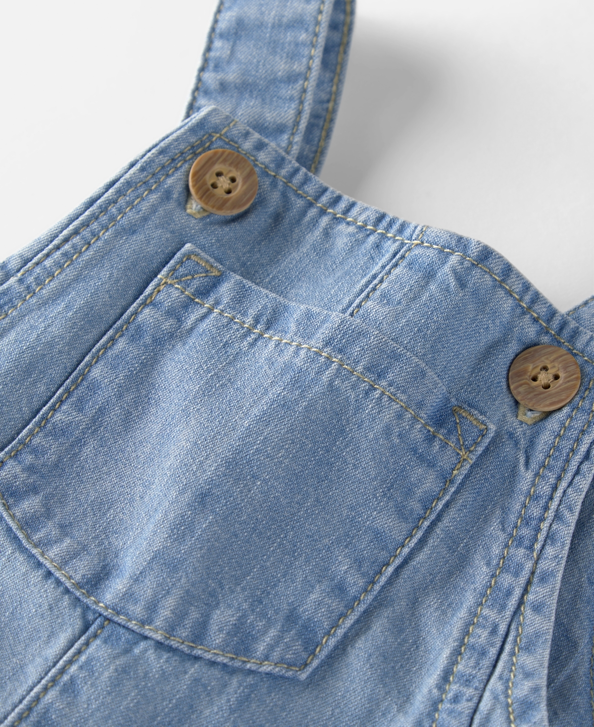 Little Plane by Carters Baby Boys' Chambray Square Neck Shortall