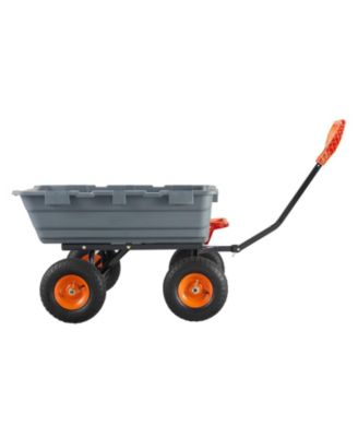 Large Capacity Dump Cart with 1200 lbs Rating & 13-inch Wheels