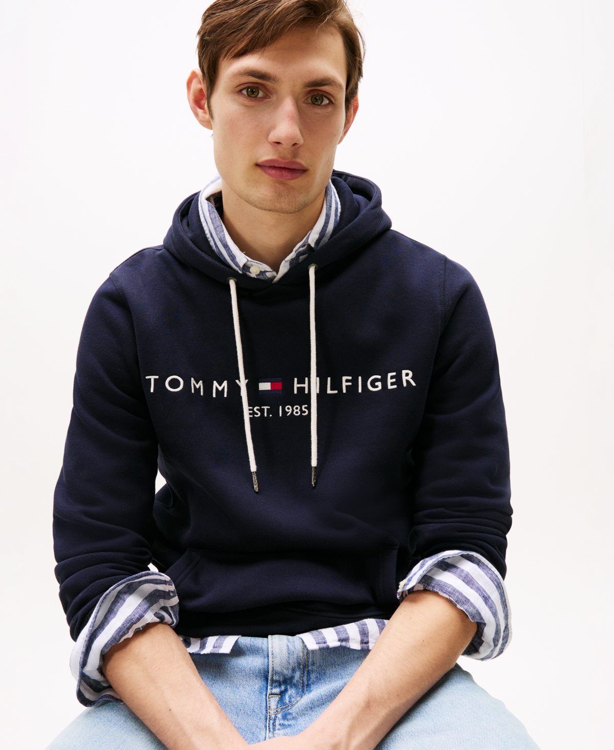 Tommy Hilfiger Men's Embroidered Logo Hoodie