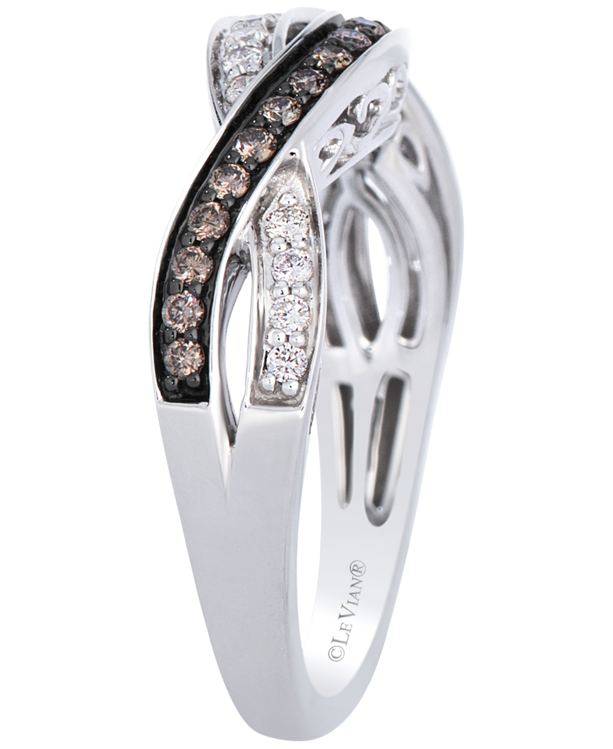 Le Vian Chocolate Diamond (0.20 ct. t.w.) & Vanilla Diamond (0.19 ct. t.w.) Ring in 14k Vanilla Gold