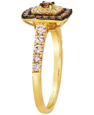 Nude Diamond (0.43 ct. t.w.) & Chocolate Diamond (0.34 ct. t.w.) Ring in 14k Honey Gold