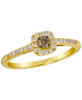 Chocolate Diamond (0.10 ct. t.w.) & Nude Diamond (0.17 ct. t.w.) Ring in 14k Honey Gold