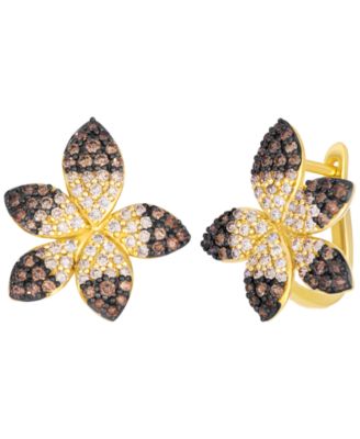 Chocolate Ombre Diamond Drop Earrings (1.28 ct. t.w.) in 14k Honey Gold