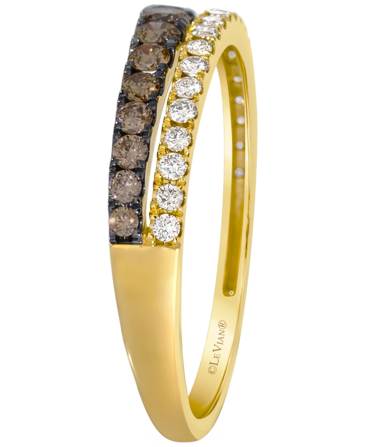 Le Vian Chocolate Diamond (0.19 ct. t.w.) & Nude Diamond (0.30 ct. t.w.) Ring in 14k Honey Gold