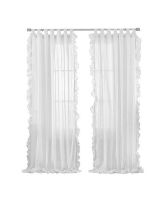 Bella Tab-Top Ruffle Sheer Window Curtain