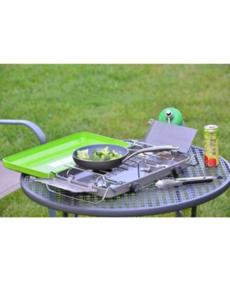 VT-101 2-Burner Portable Camping Stove Grill, Great for Outdoor Cooking, Backpacking, Compatible with 1LB Propane Gas Bottle