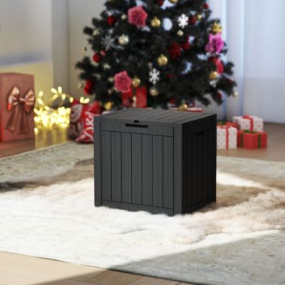 33 Gal. Waterproof Deck Box - Lockable & UV-Resistant Storage for Patio, Pool and Garden, Ideal for Small Spaces