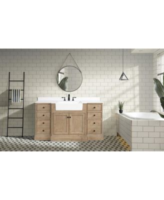 60" Kelly, Weathered Fir Finish, Engineered Quartz Countertop