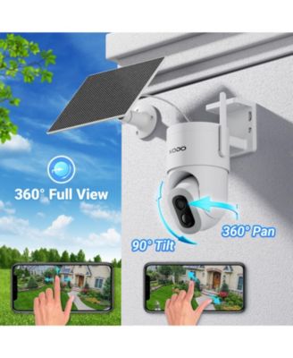 E15 2K Solar Outdoor Wi-Fi Security Camera with Pan-Tilt, Night Vision & Motion Detection