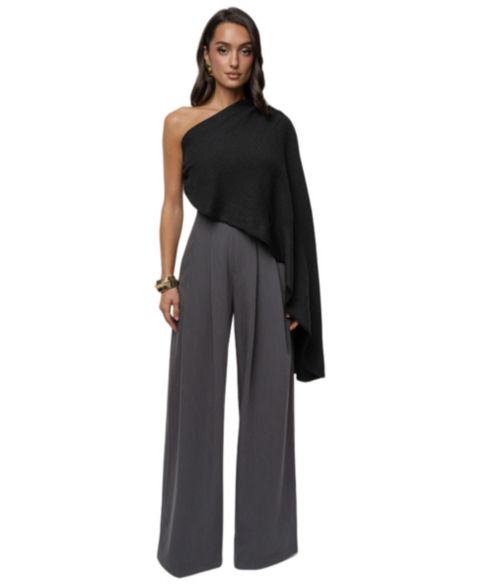 Женский топ JLUXLABEL Capsule One Shoulder, цвет: Чёрный