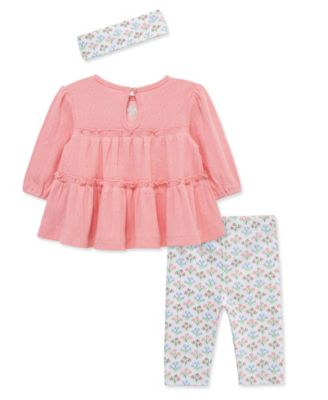 Baby Girls' Printed Tunic, Leggings and Headband, 3-Piece Set