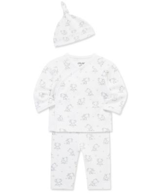 Baby Girls' or Baby Boys' Button-Up Cardigan, Pants and Matching Hat, 3-Piece Set