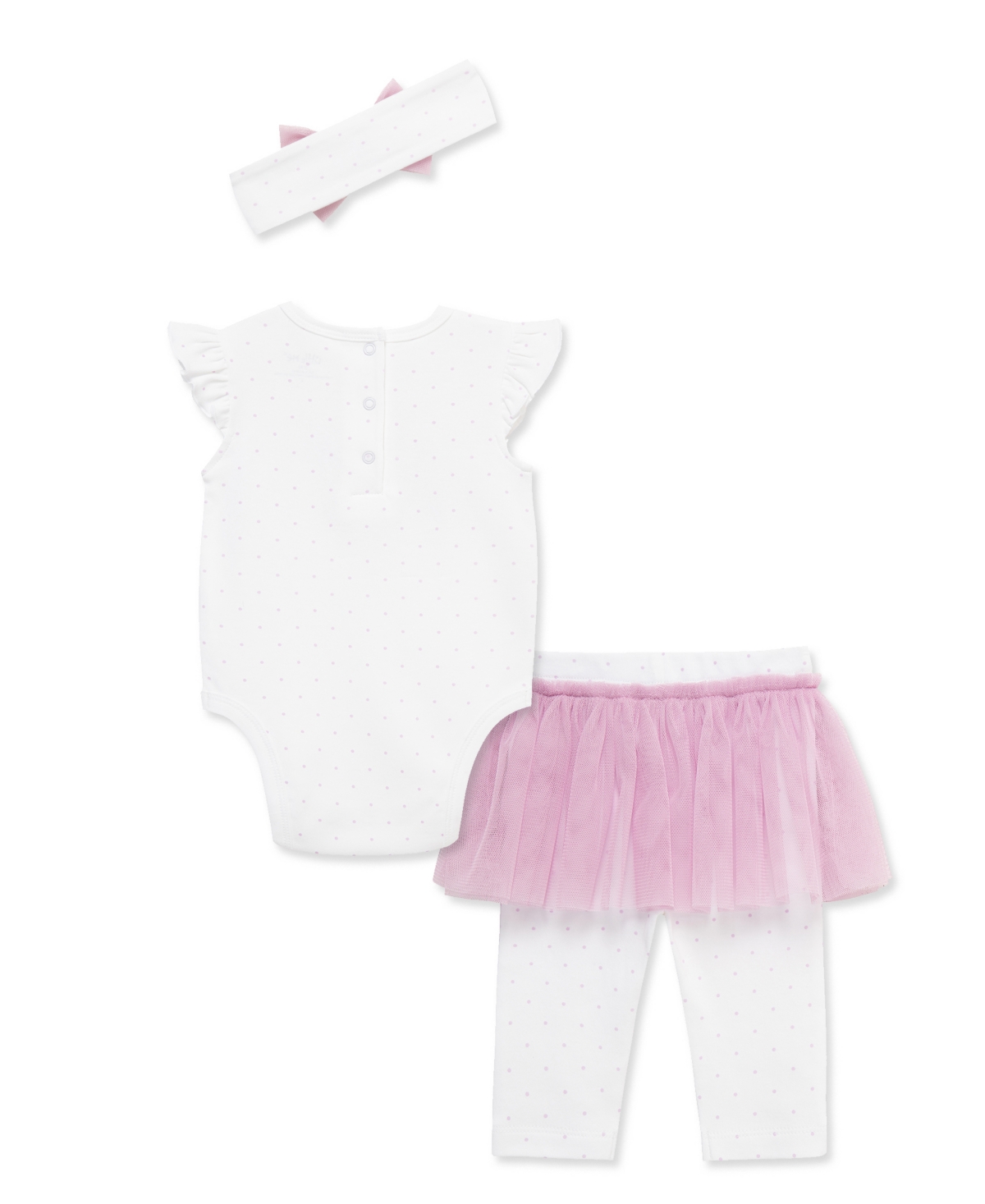 Little Me Baby Girls' Butterfly Bodysuit, Skeggings and Headband, 3-Piece Set