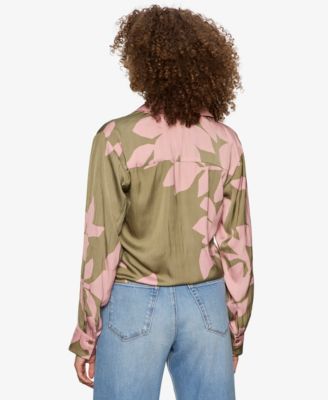 Women's Lover Printed Tie Shirt